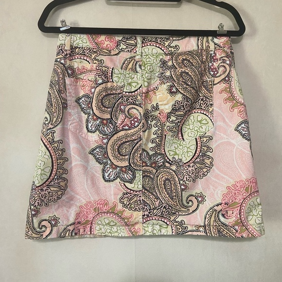 Croft & Borrow women's 6 paisley denim 5 pocket skirt preppy feminine EUC - Picture 7 of 7